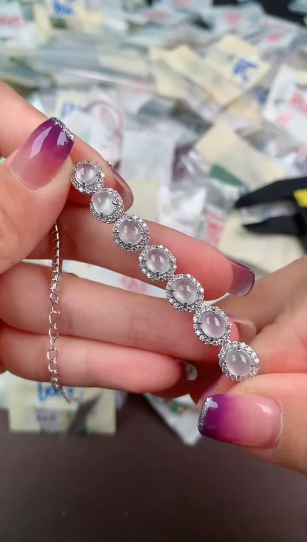 翡翠挂件银S925镶嵌一