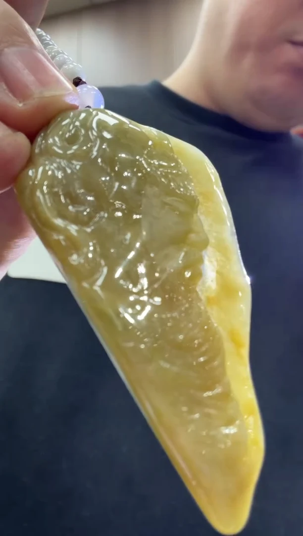 未镶嵌挂件翡翠A货翡翠孤品国雕谢林工