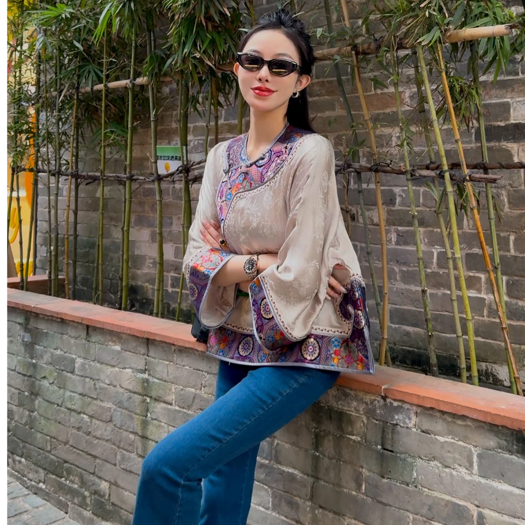 蘇格高定【春晚厚款锦绣】新中式斜襟复古加棉保暖国风上衣S0021