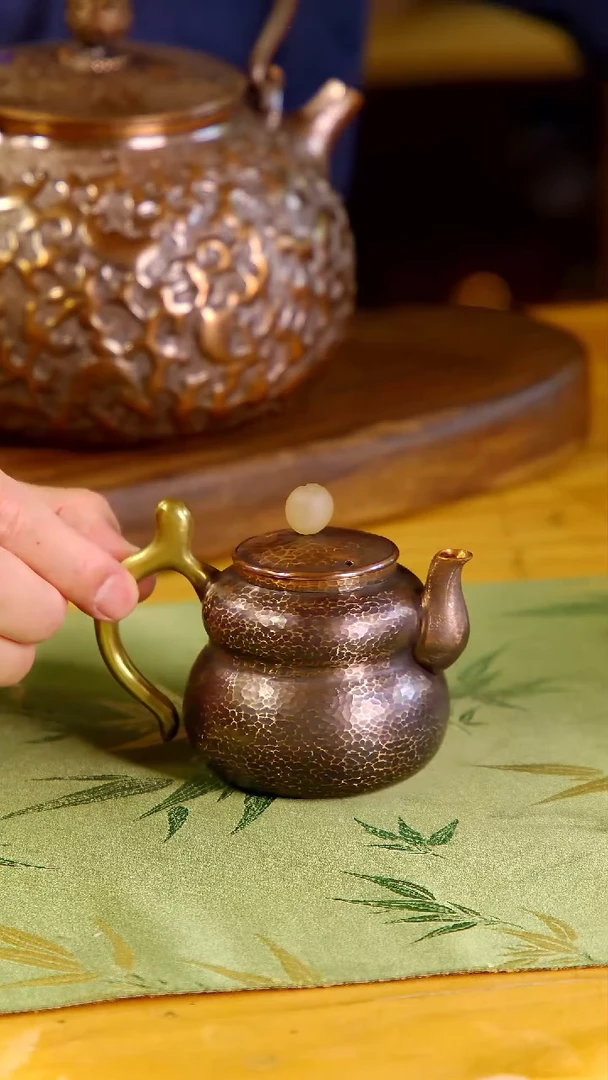 紫铜复古葫芦冲泡壶