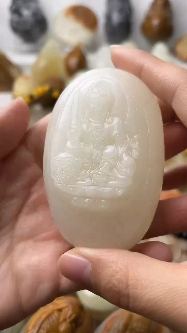 石材古青石棉纹正常不退换文殊菩萨