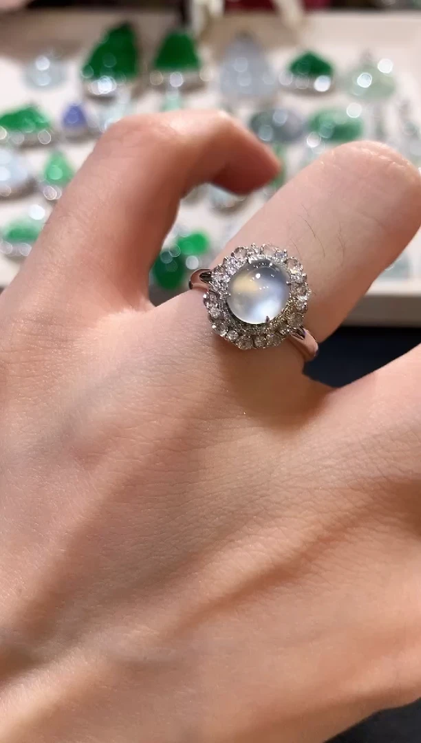 18K金镶嵌戒指翡翠z94