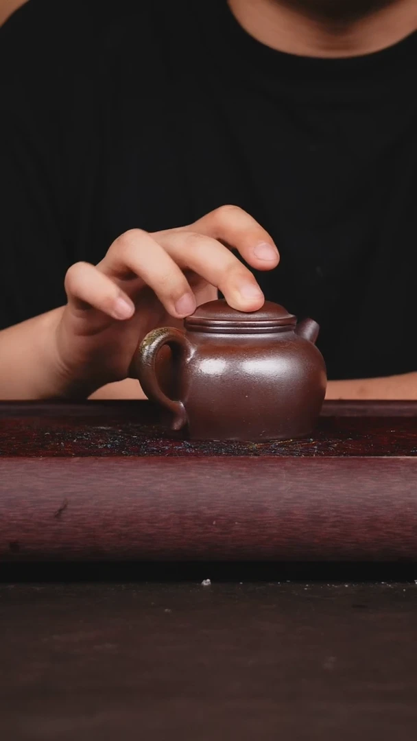 茶壶紫砂柴烧巨轮220cc