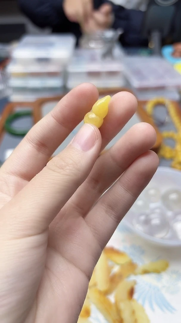 裸石蜜蜡未镶嵌蜜蜡葫芦配饰GW