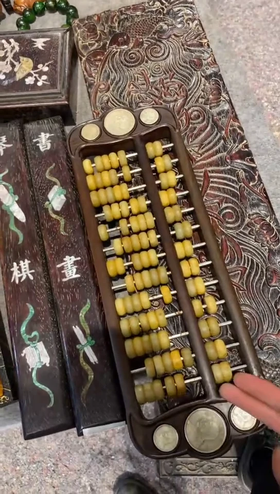 木算盘..老檀木...老货..白