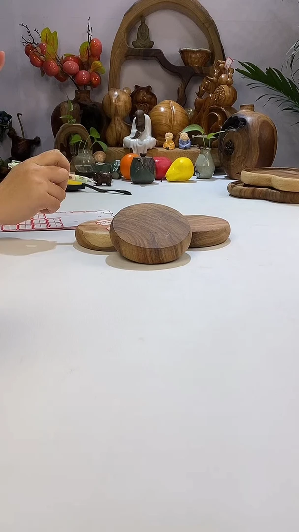 【闪购商品】香樟木A2微瑕小杯垫3个/组/尺寸12*3