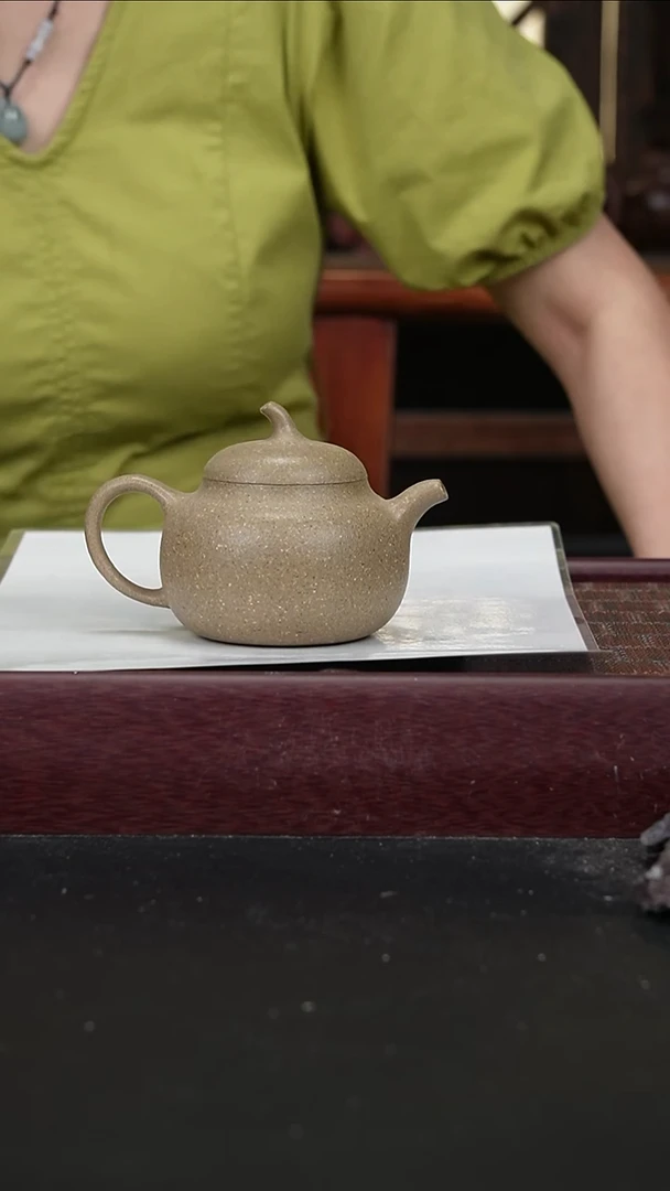 茶壶紫砂xj松华青段茄瓜200CC