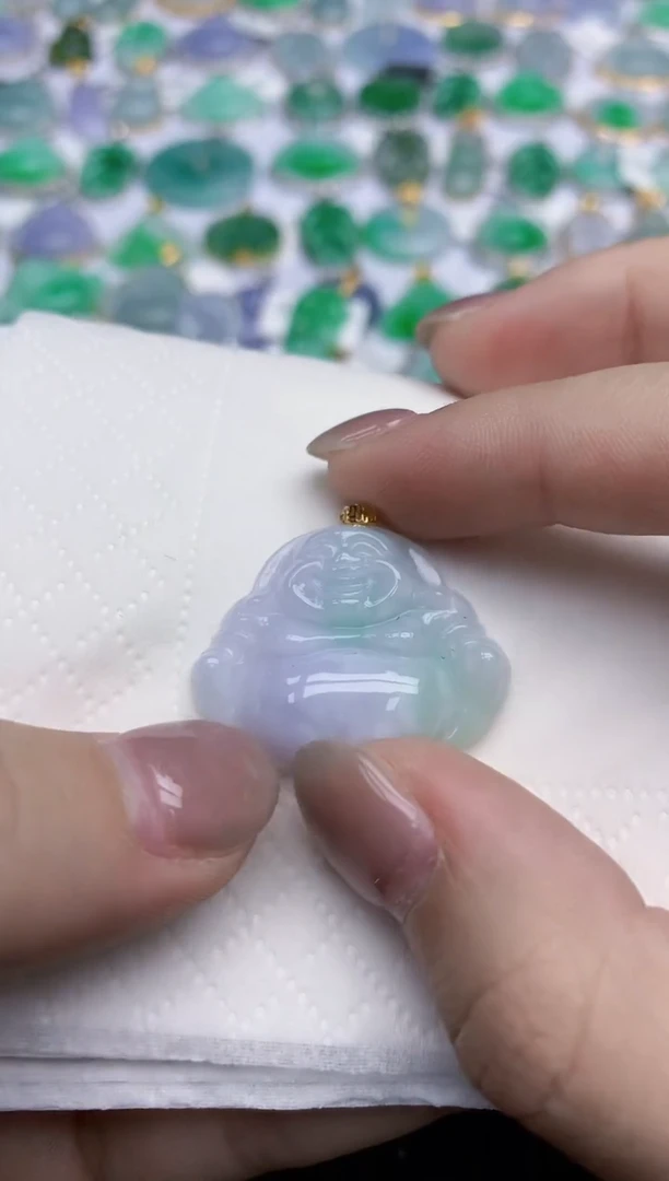 【闪购商品】翡翠颈饰18K金镶嵌天然翡翠A货