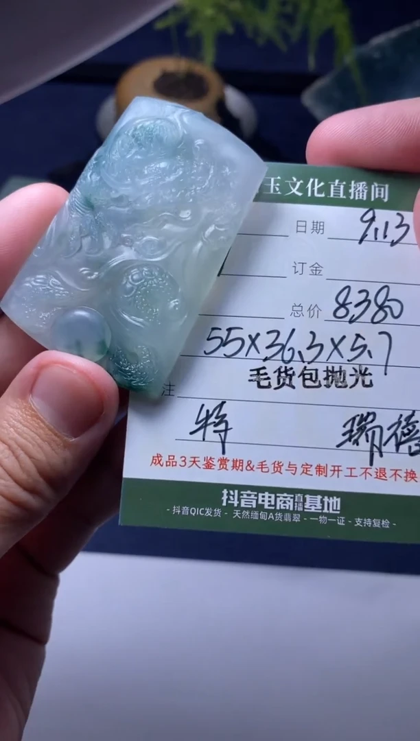 未镶嵌定制翡翠龙牌