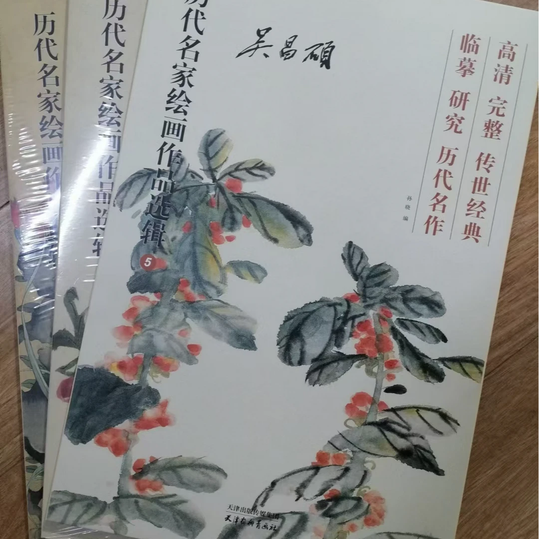 花鸟部分3本合拍石涛吴昌硕等 合拍