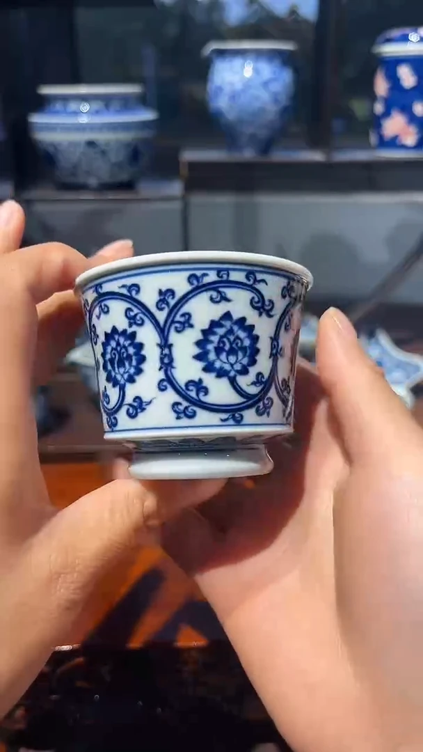 镹曰柴窑手工手绘青花