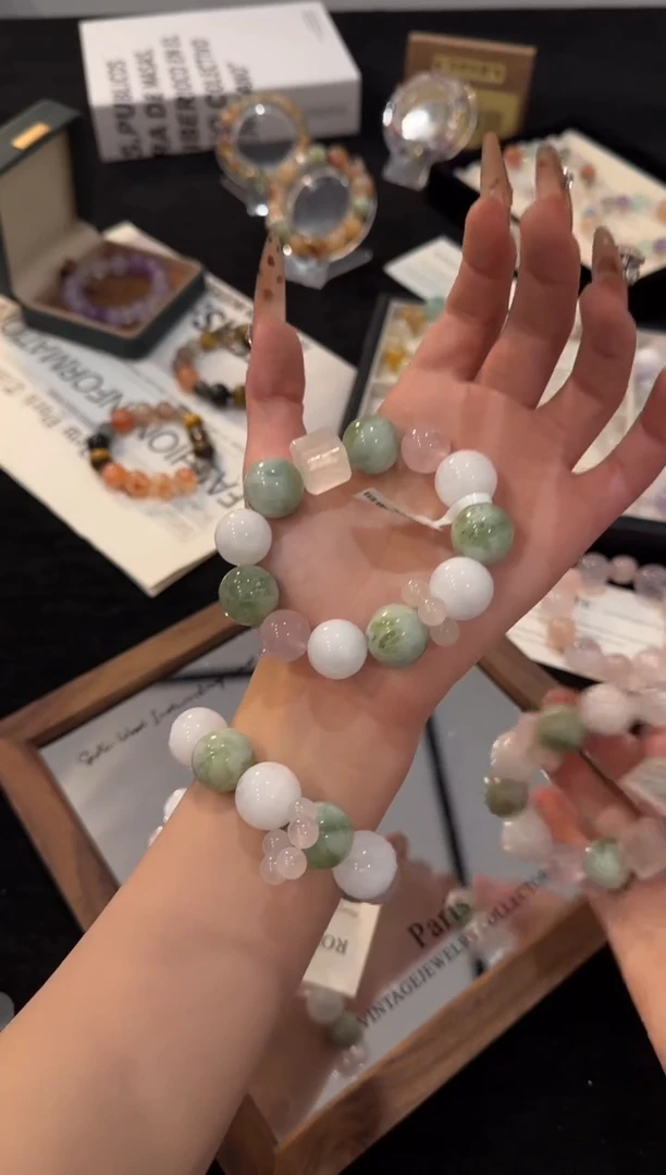 未镶嵌手链水晶多宝x2364