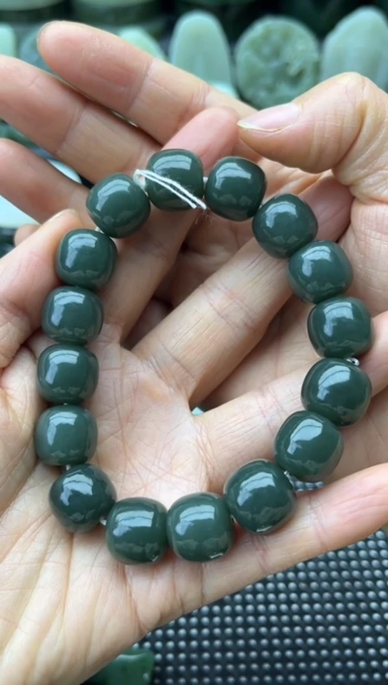 未镶嵌和田玉珠宝半成品手串