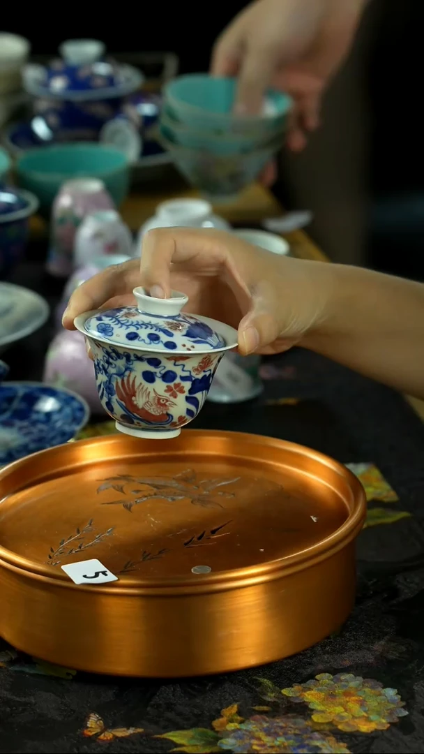 中秋国庆景德镇手绘瓷器