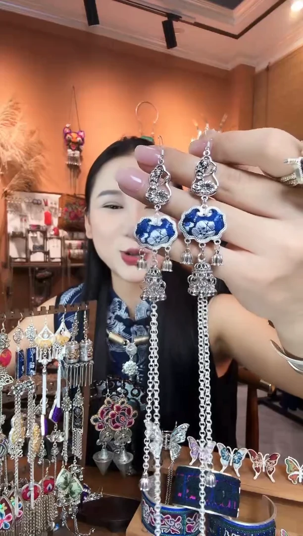 刺绣纯手工民族风耳环