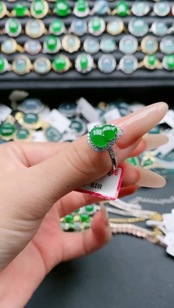 【闪购商品】翡翠戒指银S925镶嵌111111