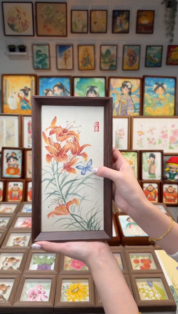 国画小百合 手绘国画271