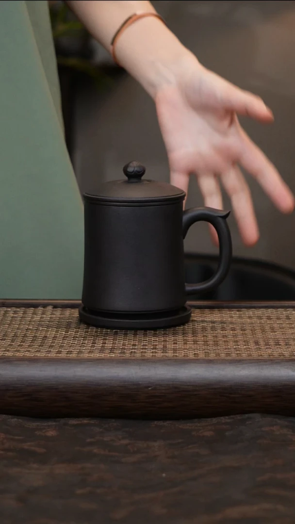 茶杯紫砂石黄四件套