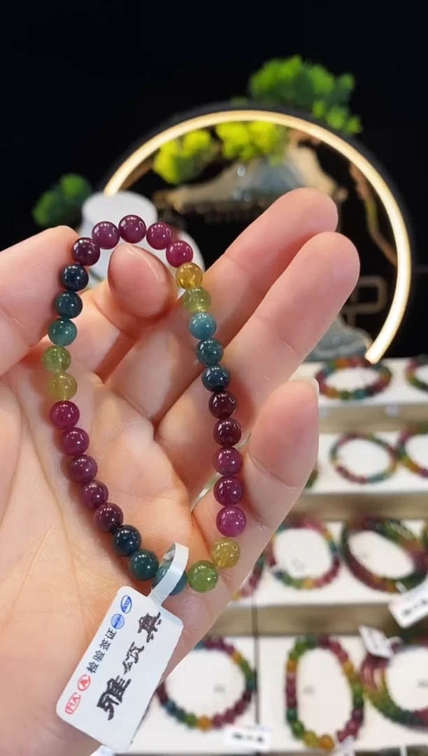 【闪购商品】碧玺手串未镶嵌G2070素圈颜色微差