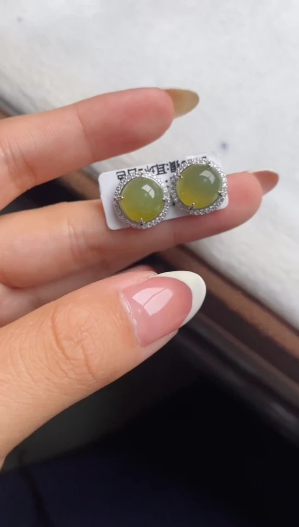 银S925镶嵌戒指翡翠天然A货翡翠