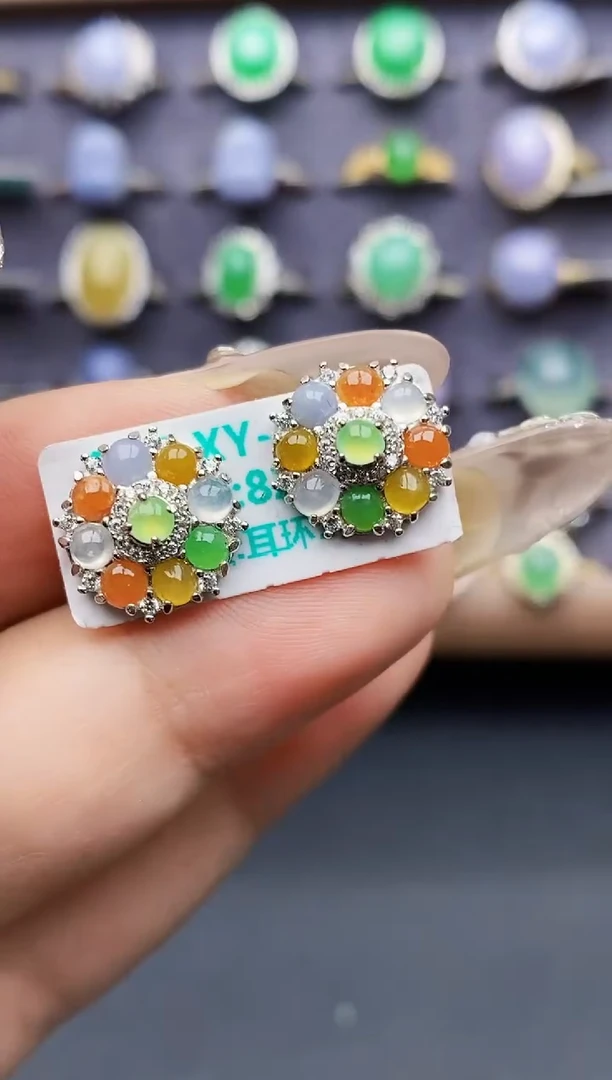 银S925镶嵌戒指翡翠2543