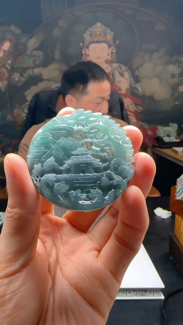 【闪购商品】定制翡翠未镶嵌L-@@QJXC12182