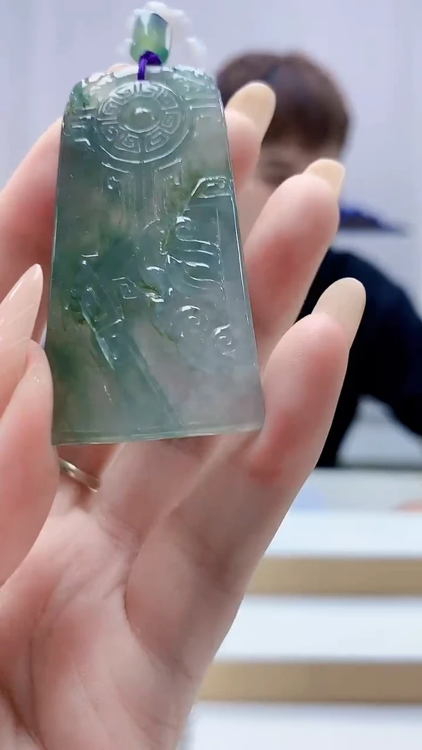 未镶嵌定制翡翠4868DD-毛货挂件赠珠链12