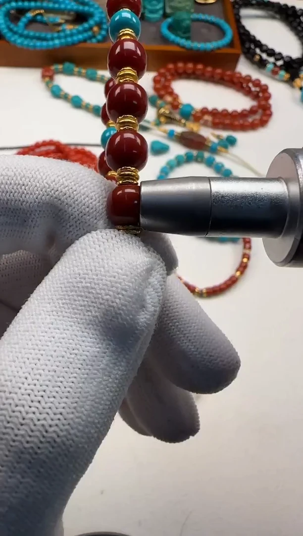 18K金镶嵌手串手串南红玛瑙J****~手串手串