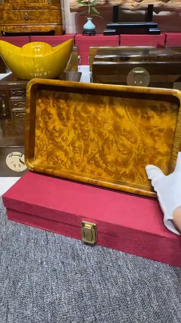 帝王之木：满留疤文承盘 长27宽17高3cm