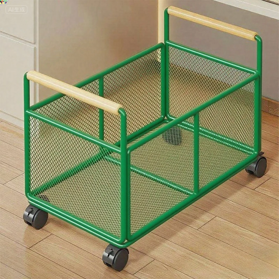 桌下置物架书本书包收纳箱学生教室装书整理神器可移动落地书架