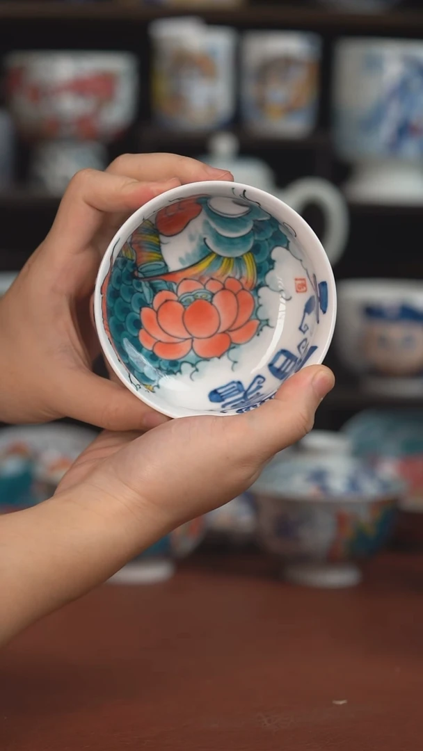 老师作品神仙鱼矮卢氏杯（微瑕福利 ）