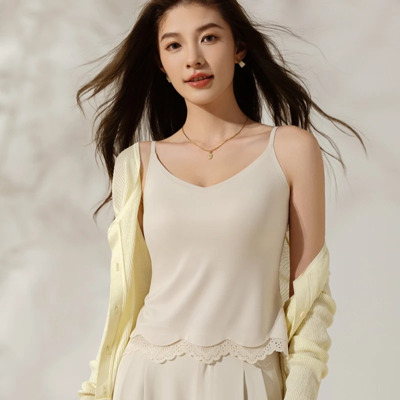 【伍老师同款】高端定制 无痕面膜蕾丝背心