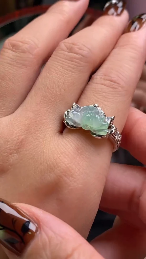 颈饰银S925镶嵌翡翠净货18914