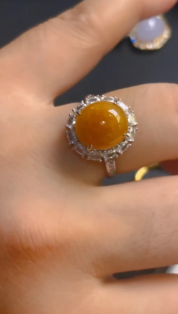 翡翠银S925镶嵌耳饰天然