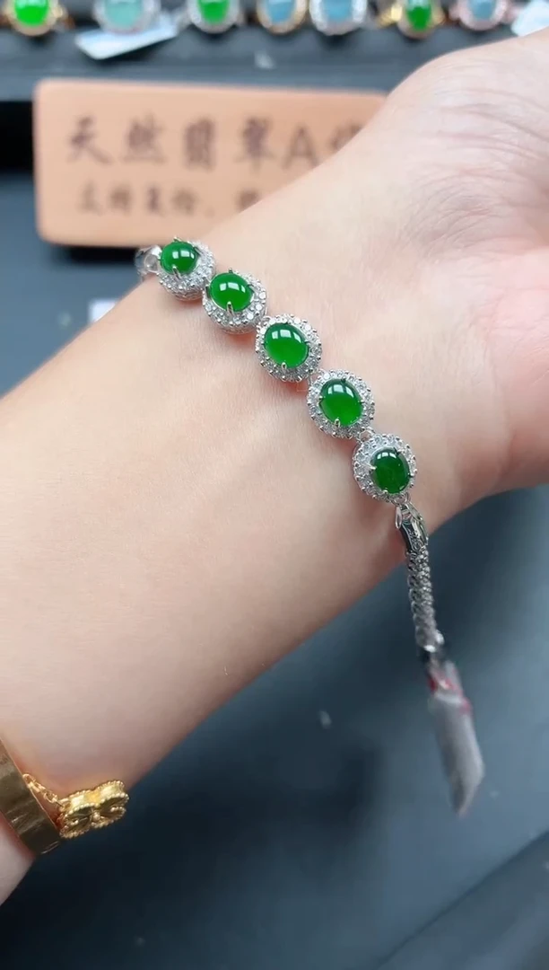 银S925镶嵌戒指翡翠1111111