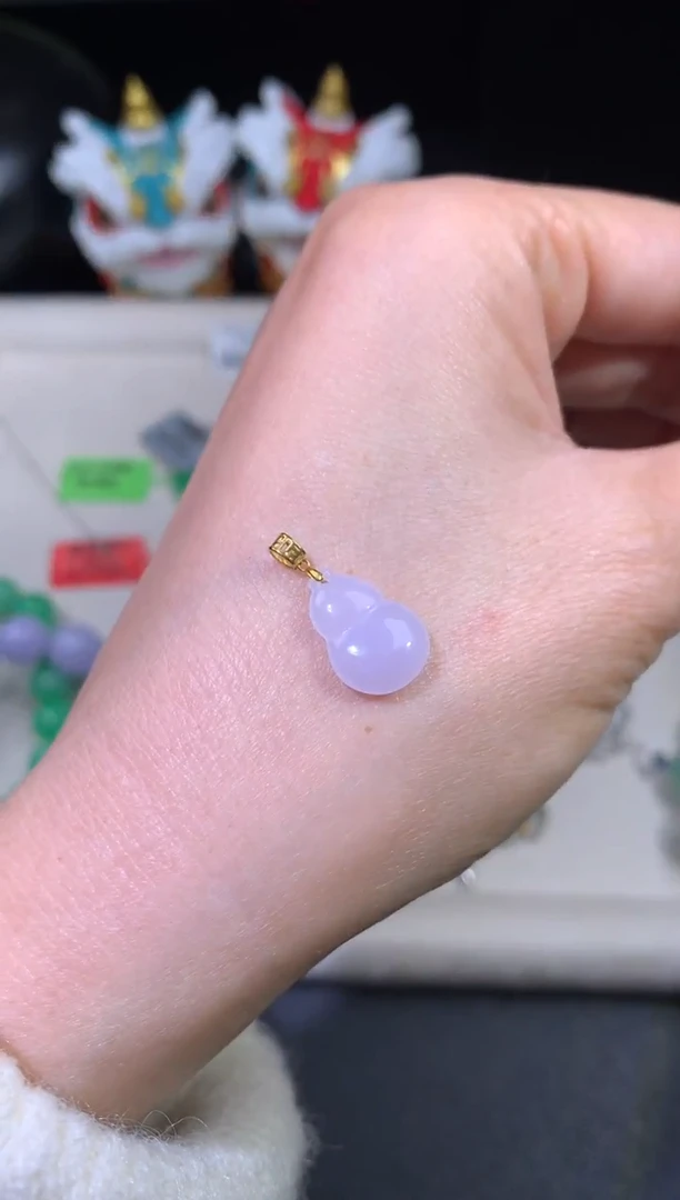 吊坠(不含链)18K金镶嵌翡翠翡翠