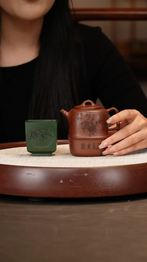 【葛岳纯】竹趣两件套130c+范老杯