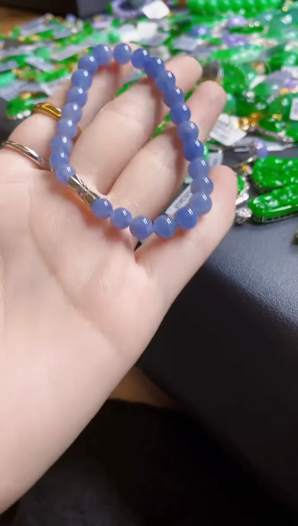 翡翠18K金镶嵌颈饰行*颜手链