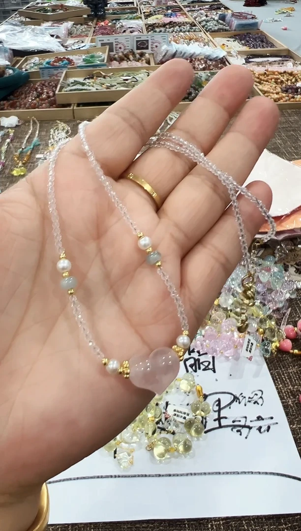 项链未镶嵌水晶爱心