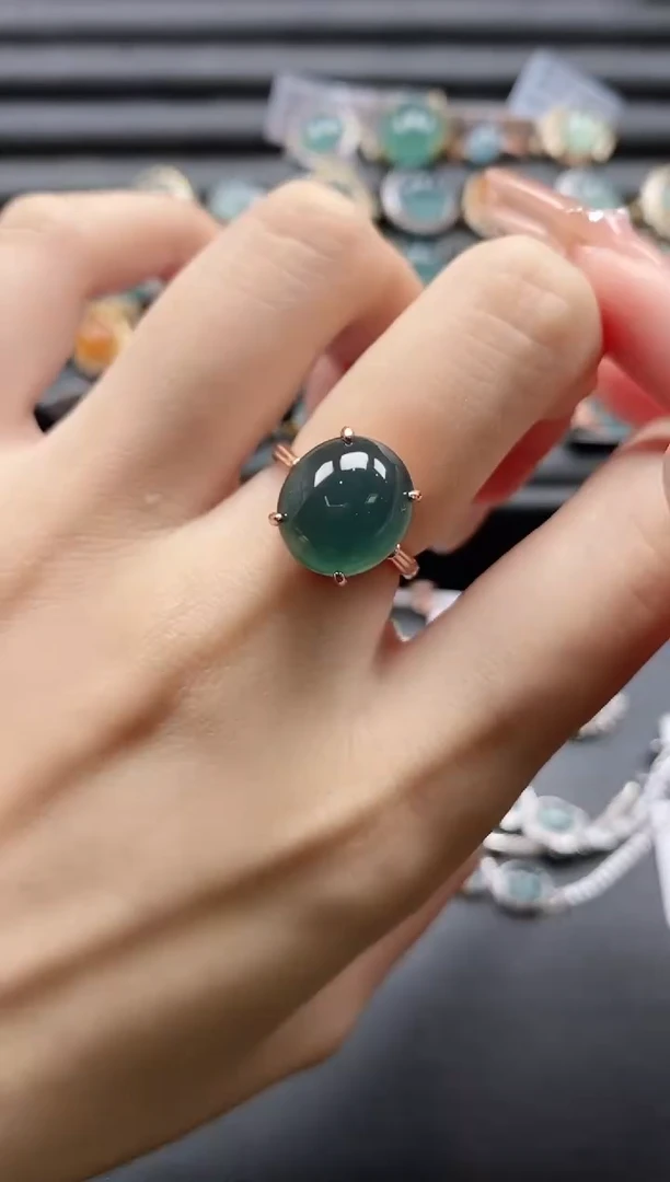 【闪购商品】翡翠戒指银S925镶嵌1111