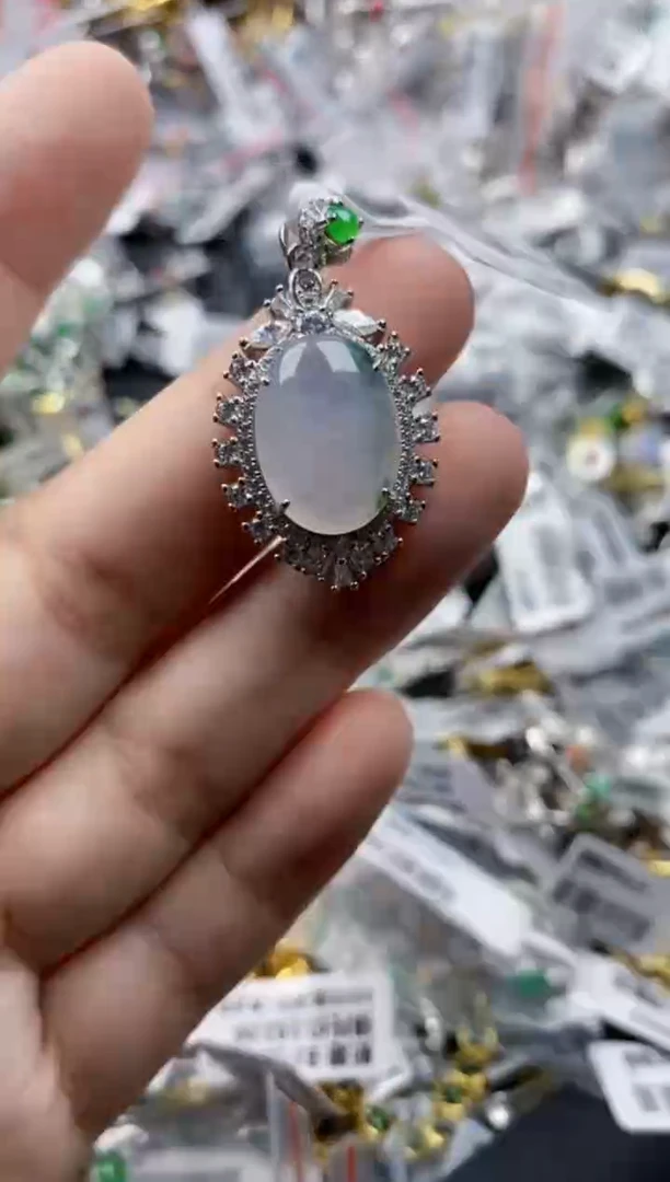 翡翠戒指银S925镶嵌777    3