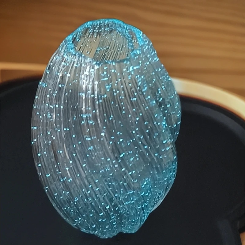 柚萝网红爆款螺旋不规则扭曲现代家居装饰品夜光麦芽糖玻璃花瓶