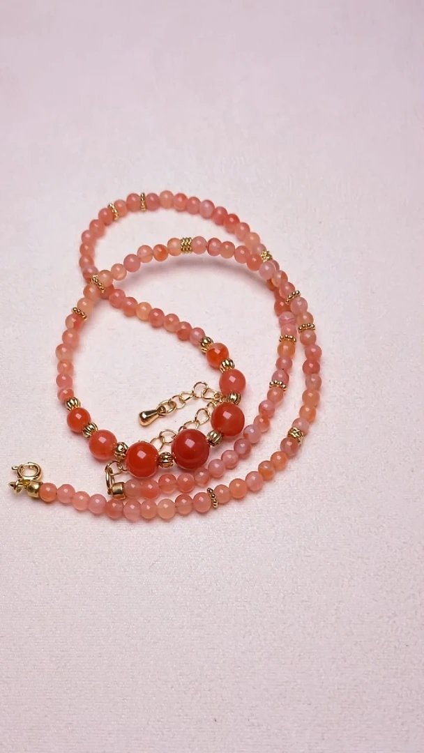 南红玛瑙未镶嵌颈饰南红项链 多样性发一