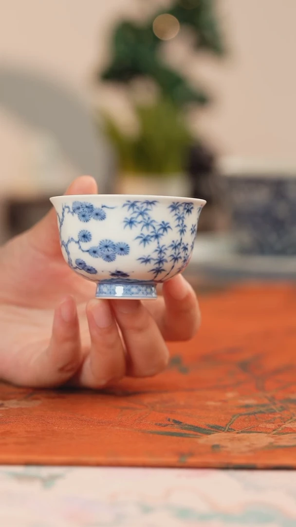 源明清忆松竹梅小杯