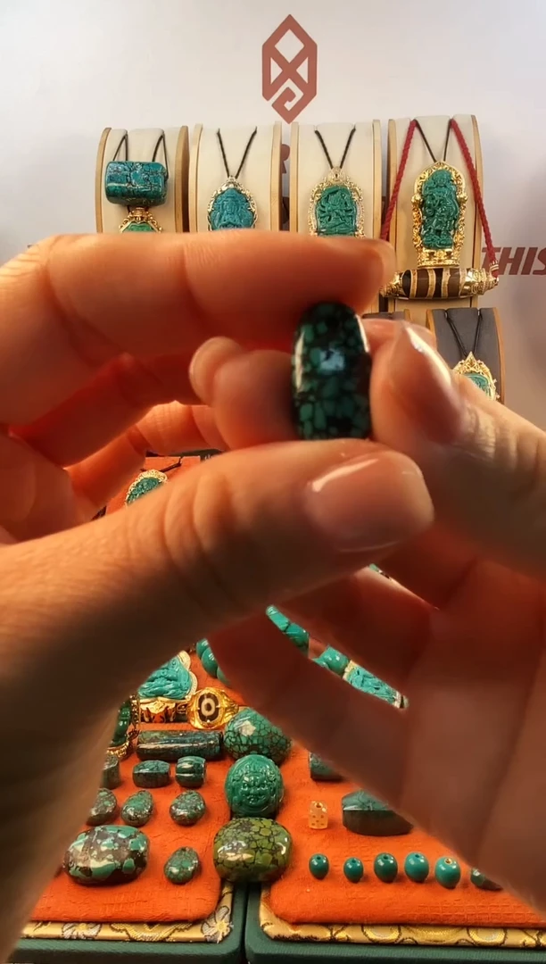 未镶嵌绿松石.网花 侧挂