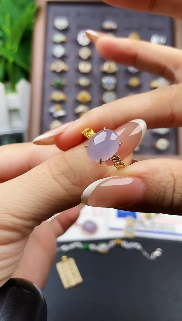银S925镶嵌戒指翡翠12