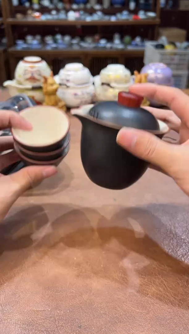 真的很便宜会开片的旅行茶具