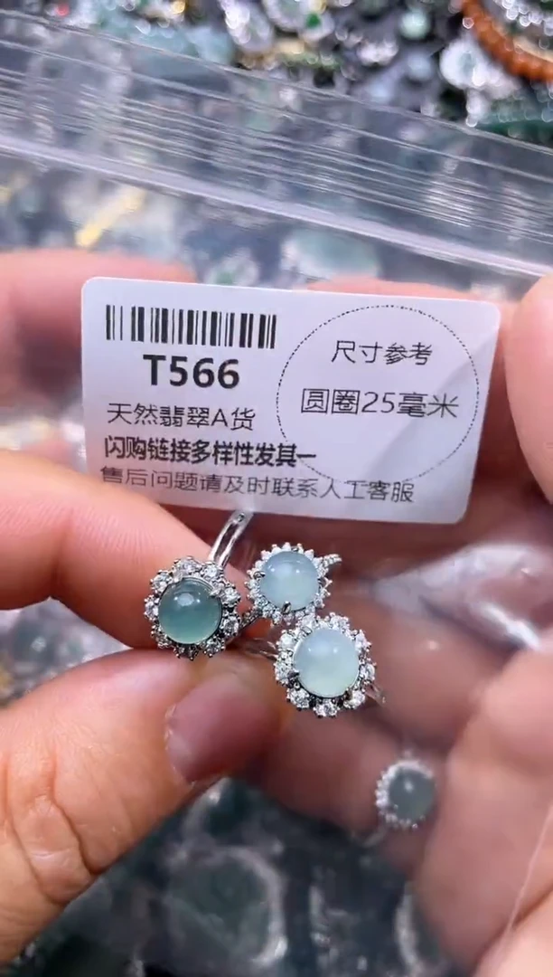 【闪购商品】翡翠颈饰未镶嵌T566戒指 多样性发其一