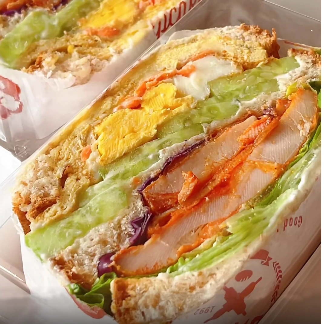 鸡排蛋仔-三明治