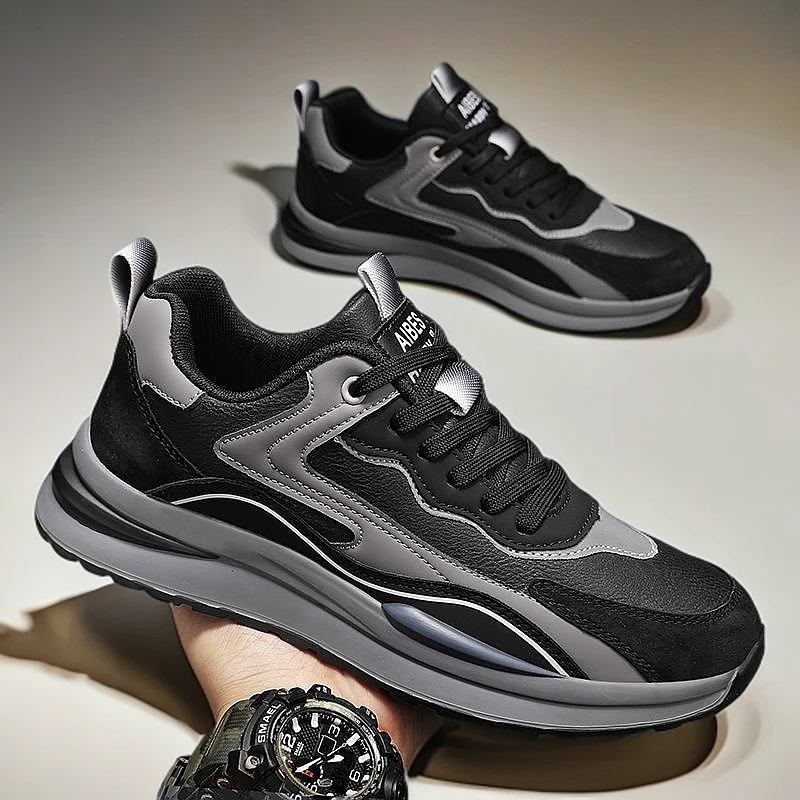 【啄木鸟】运动男鞋皮面防水防滑耐磨工作劳保休闲潮鞋马丁靴男士